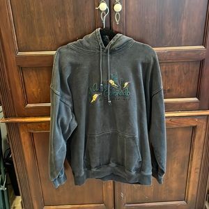 Brandy Melville Aspen Colorado oversized black drawstring hoodie